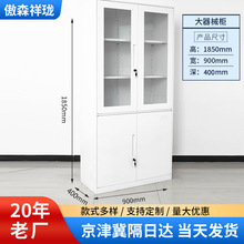 批发大器械柜工厂计量工具分类玻璃储物柜大尺寸带锁铁皮仪器柜