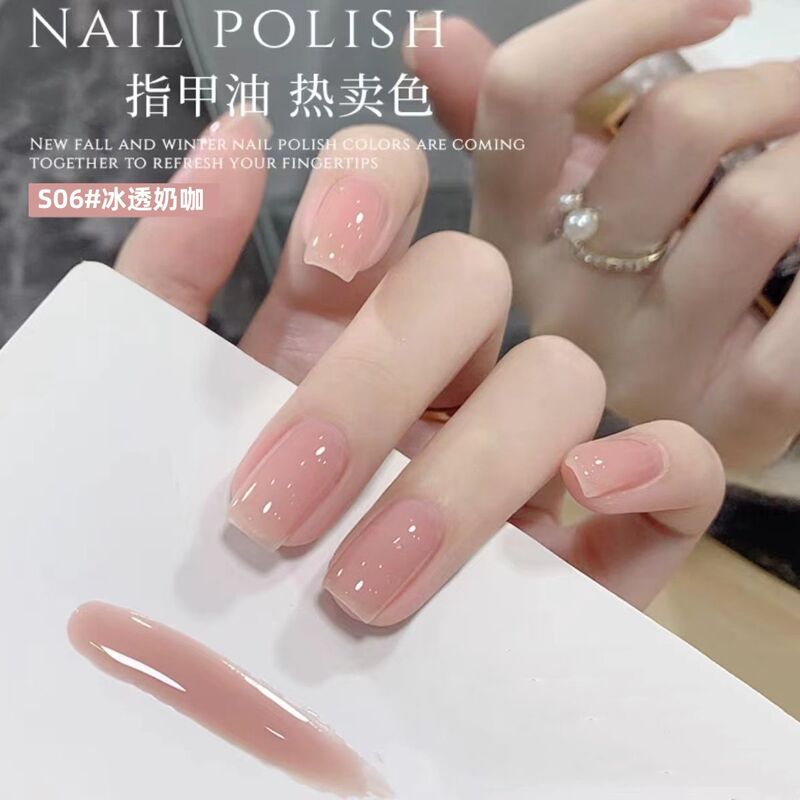 Wholesale cross-border ice through no smell tearable water nail polish baking-free durable waterproof quick-drying net red student explosions Wholesale cross-border ice through no smell tearable water nail polish baking-free durable waterproof quick-drying net red student explosions