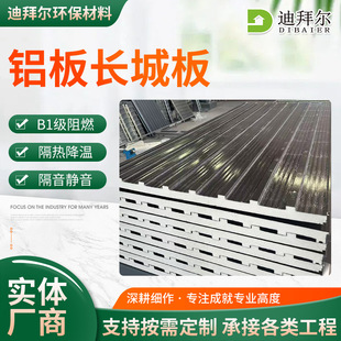 Great Wall Roof Panel Aluminum Tile Aluminum Alloy Wave Board Sunlight Room Sunscreen Sound Insulation Double Layer Heat Insulation Great Wall Roof Panel