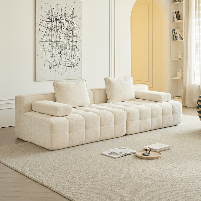 Módulo de sofá de compresión al vacío, sofá de compresión, paquete de rollo de esponja completa, sofá de tela de lana de comercio exterior de tipo pequeño