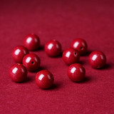 久雅 Ювелирное украшение, натуральная природная руда, бусины, украшение-шарик из грецкого ореха, цвета киновари