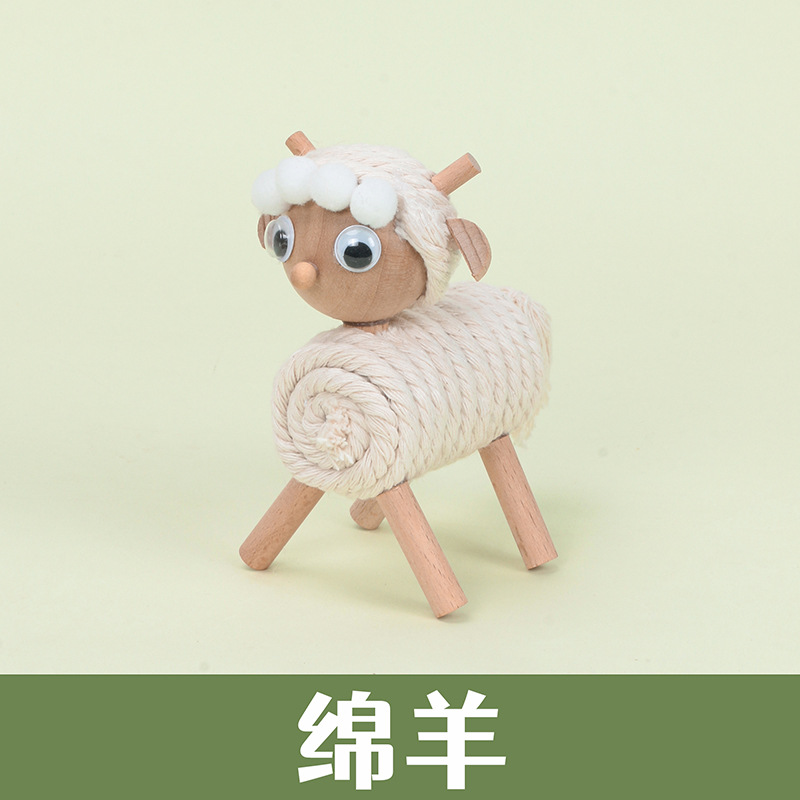 Paquete de material de bricolaje para niños creativos, arte en madera, animales, estacas de madera, ramas, área de jardín de infantes, juguetes hechos a mano