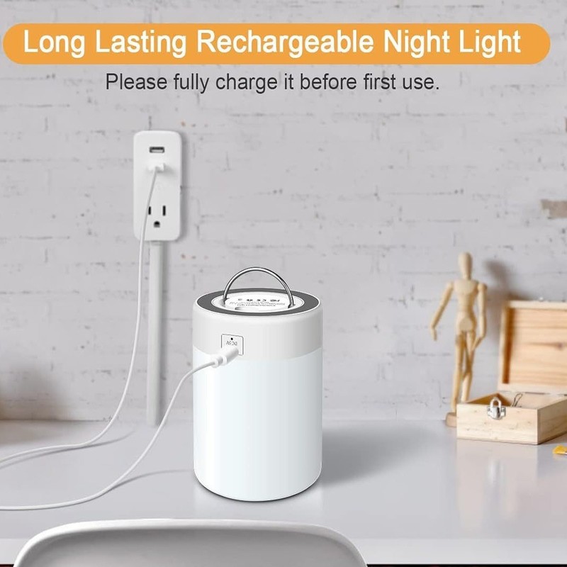 新しい屋外ポータブルナイトライト USB 目の保護テーブルランプ寝室のカラフルな雰囲気ライト無段階調光ナイトライト|undefined