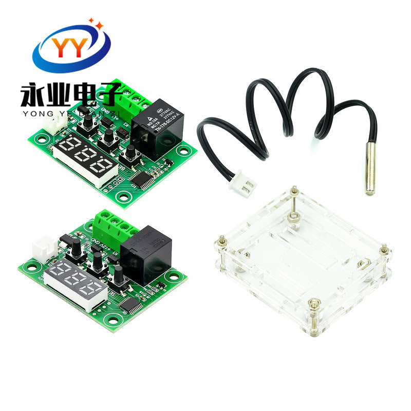 New XH-W1209 digital display high precision temperature controller temperature control switch miniature temperature control board bulk shell