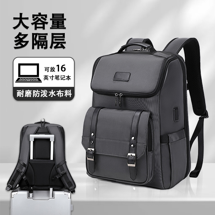 2024 Winter New Urban Minimalist Unisex Handbags and Leather Goods, Solid Color Oxford Cloth Stitched Tablet Bag