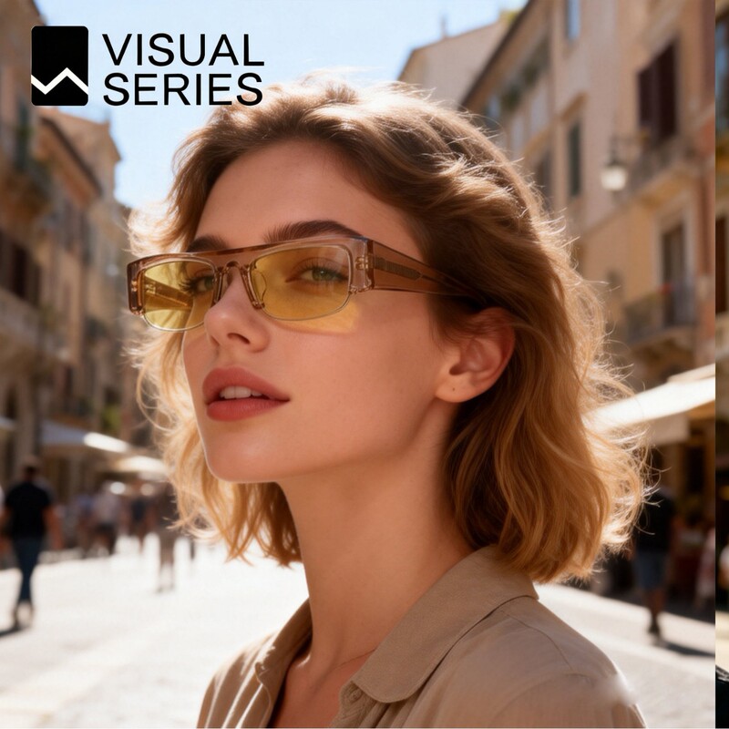 Cross-border new half-frame nylon sunglasses, European and American style, trendy and unique, Korean version with a high-end feel