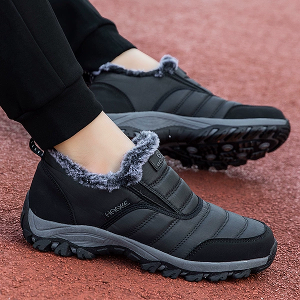 Demi-season warm footwear, walking shoes, for middle age