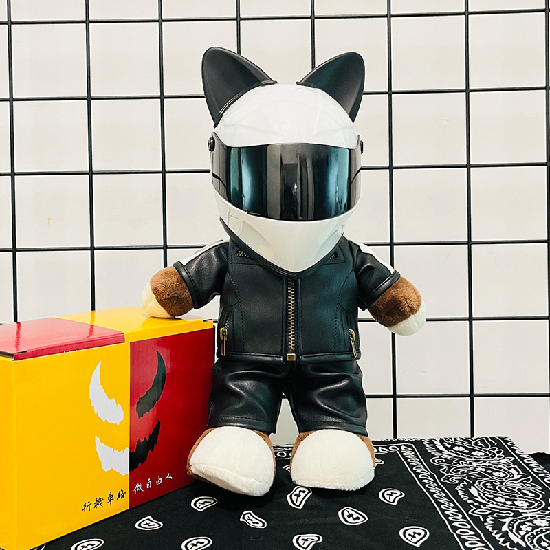 Cat ears helmet decoration accessories bear doll riding decoration auto repair shop gift decoration Internet celebrity motorcycle baby
