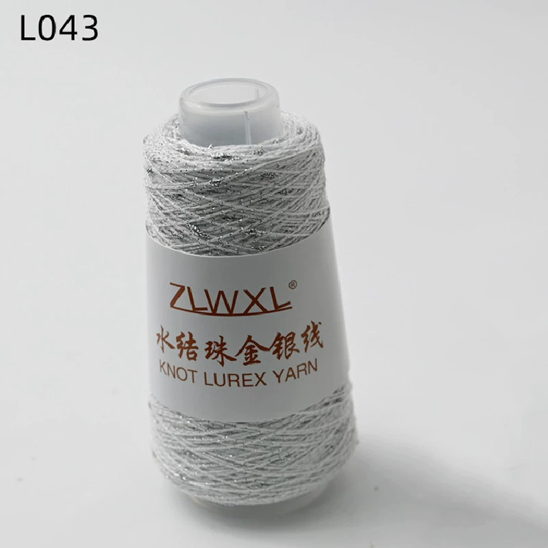 Woven silk threads handmade, 50 gram, gold and silver