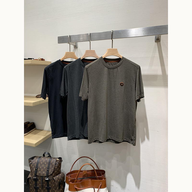 [Zz Edition] Collectible Grade! Cationic Merino Wool Blend Old Money Style Crew Neck Summer Short Sleeve T-Shirt for Men