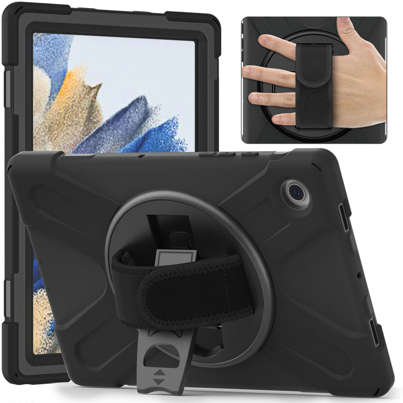 For Samsung Tab A8 10.5 flat set X200 rotating bracket X205 New 2021 three-proof protective case