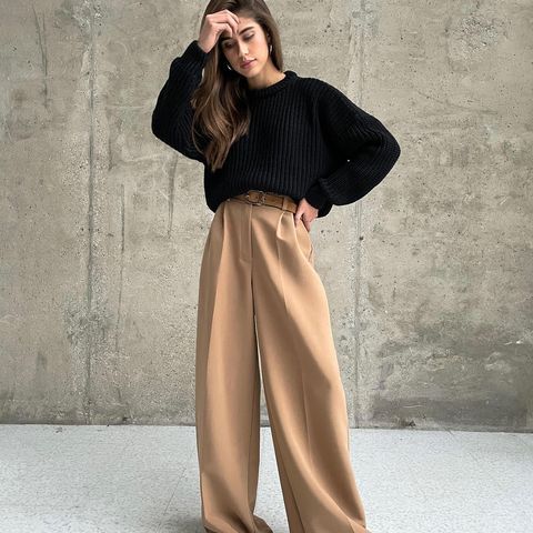 Spring Autumn   Office Work Pant Women  Casual High Waist Figure Flattering Straight Leg Pants in Pants