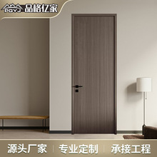 厂家定制 原木风实木条纹木框门 复合实木免漆生态门房间卧室门