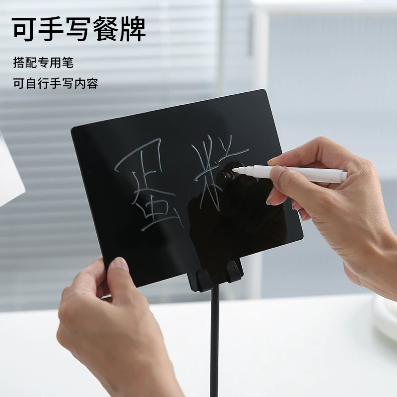 Держатель настольной карты из нержавеющей стали стираемый ценник карта меню шведский стол ресторан витрина настольная подставка для карт подставка Настольный знак