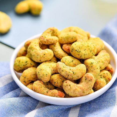 Wholesale and Retail Snack: Golden, Crispy, Nori-flavored Charcoal Burned Cashew Nuts for Children and Women