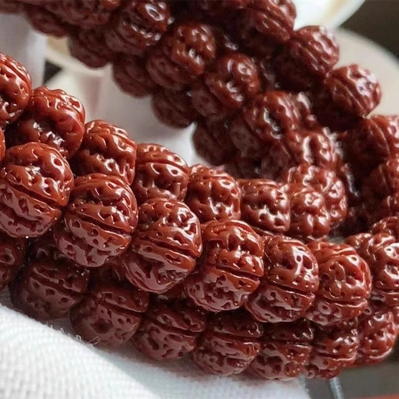 机刷包浆毕业级树王小金刚菩提子108颗手串矮桩双龙纹南瓜佛珠；