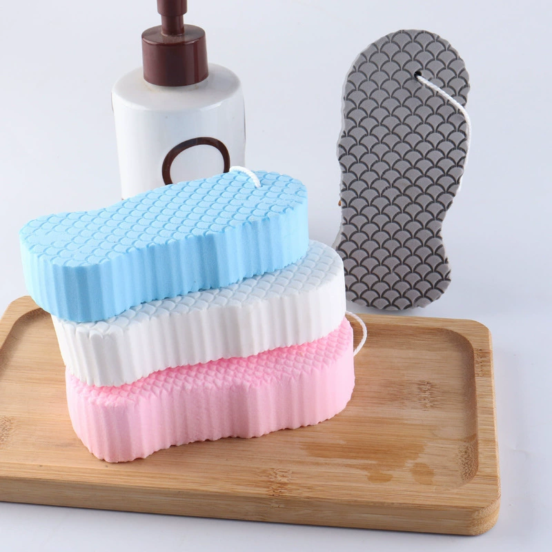 Bath scrub sponge mitt, exfoliating bath mitt, soft textured, lightweight, multi‑color