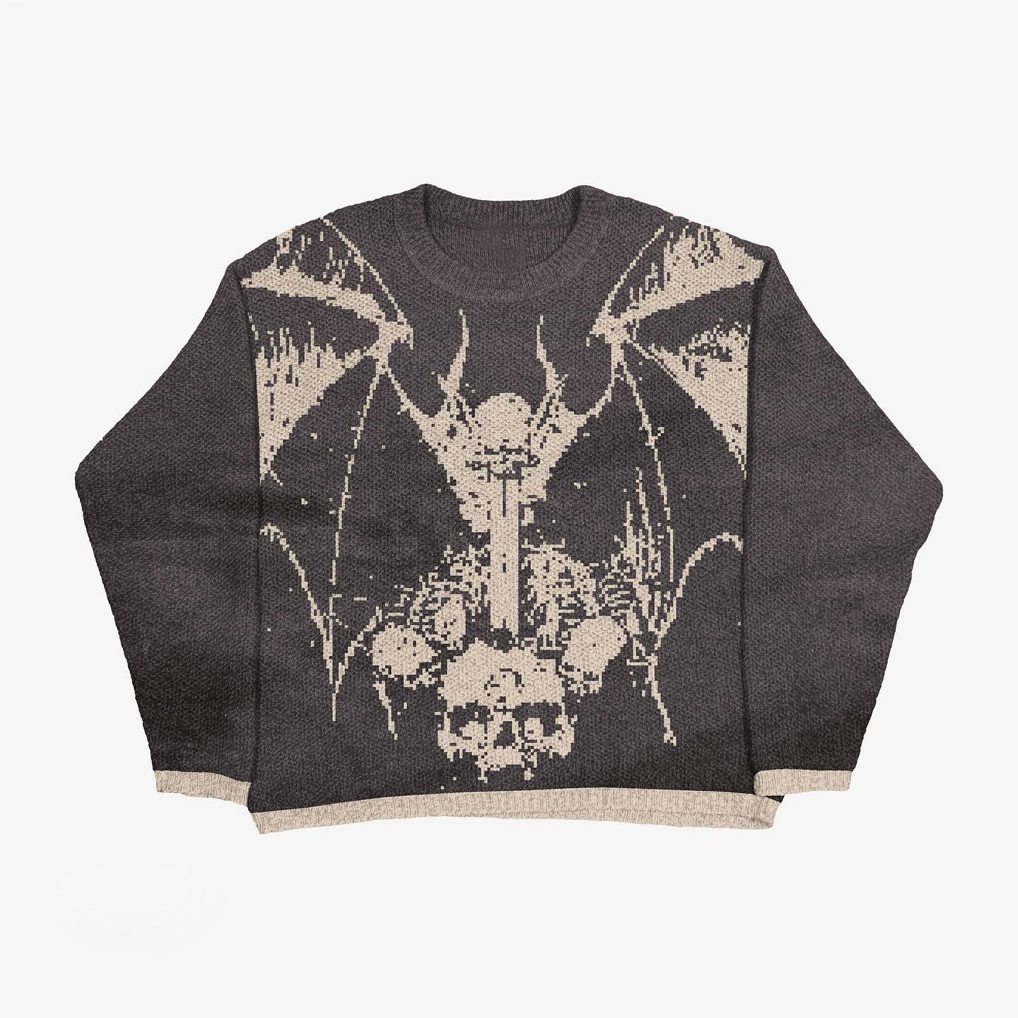 Свитер ZSIIBO oversize вязанный, demi-season круглый ворот, длинный рукав, европейский стиль