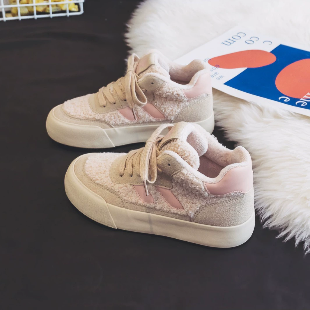 В наличии: Новые женские повседневные универсальные низкие кеды из хлопка с утеплением для осени и зимы 2024 года, модель H1253