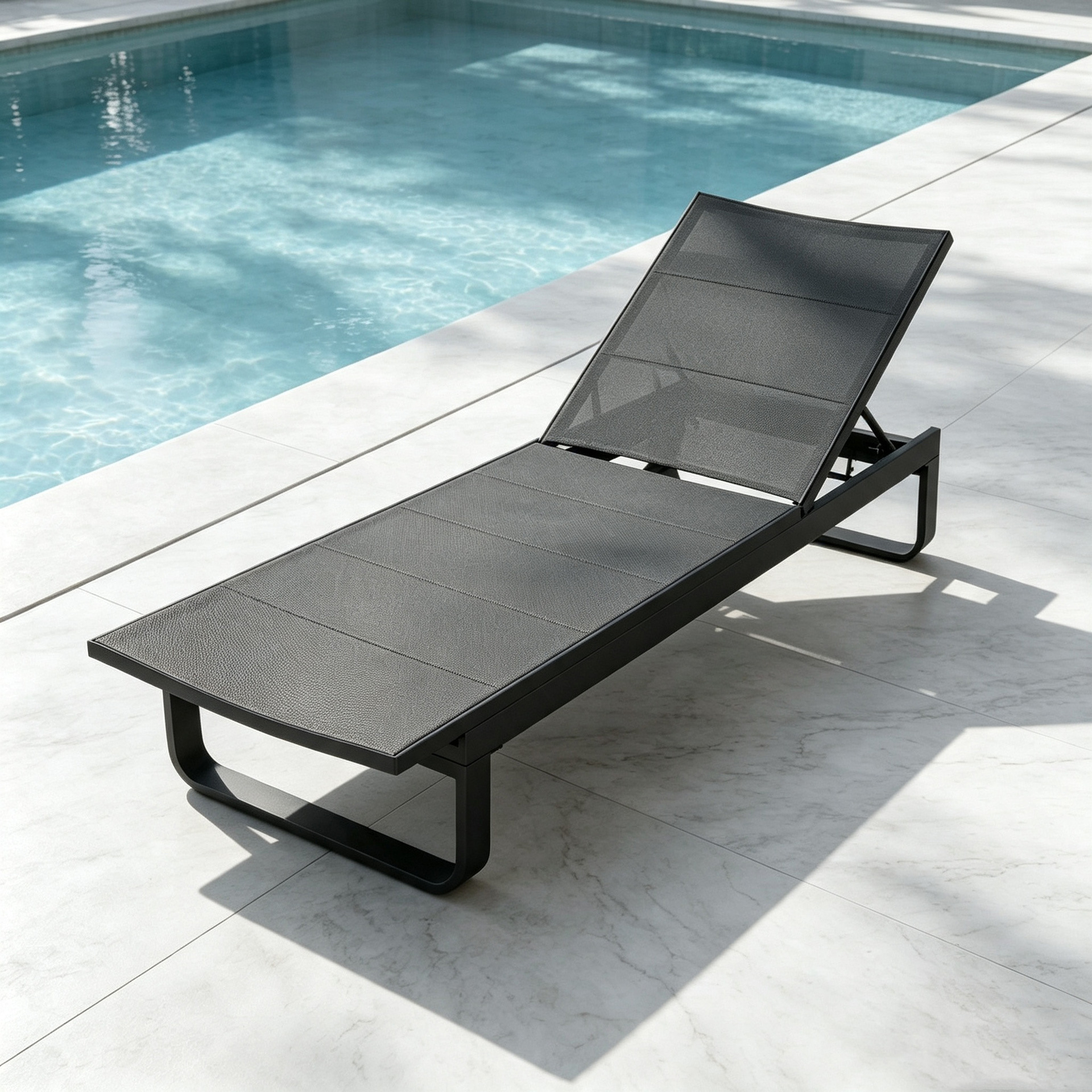 Silla al aire libre balcón patio impermeable aleación de aluminio villa de ocio al aire libre piscina cama de protección solar playa doméstica