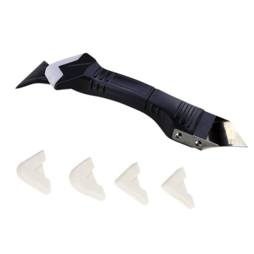 Metal scraper, putty knife, glass glue scraper, seam cleaning tool, angle residual glue scraper, grout tool set