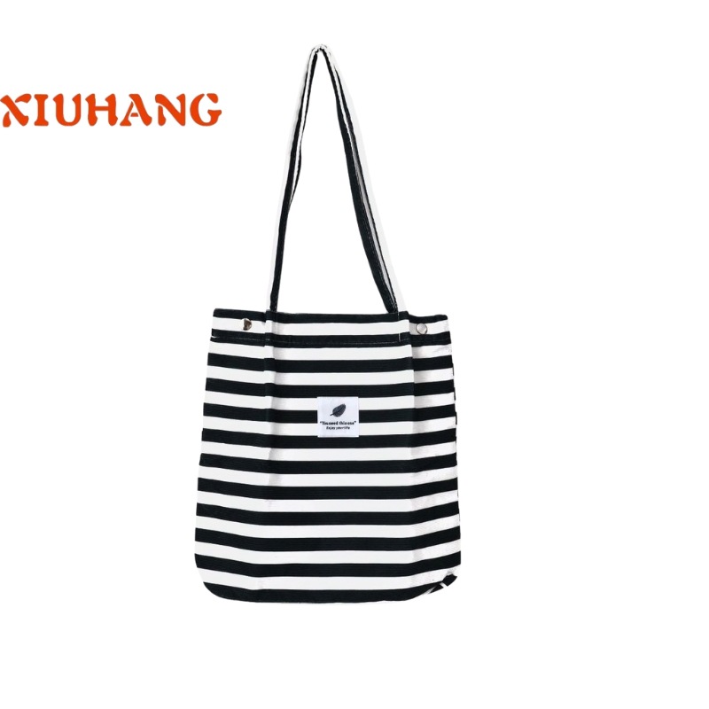 Bolsa de lona portátil de un solo hombro de pana retro de gran tamaño Bolsa de lona portátil de gran capacidad para niñas japonesas