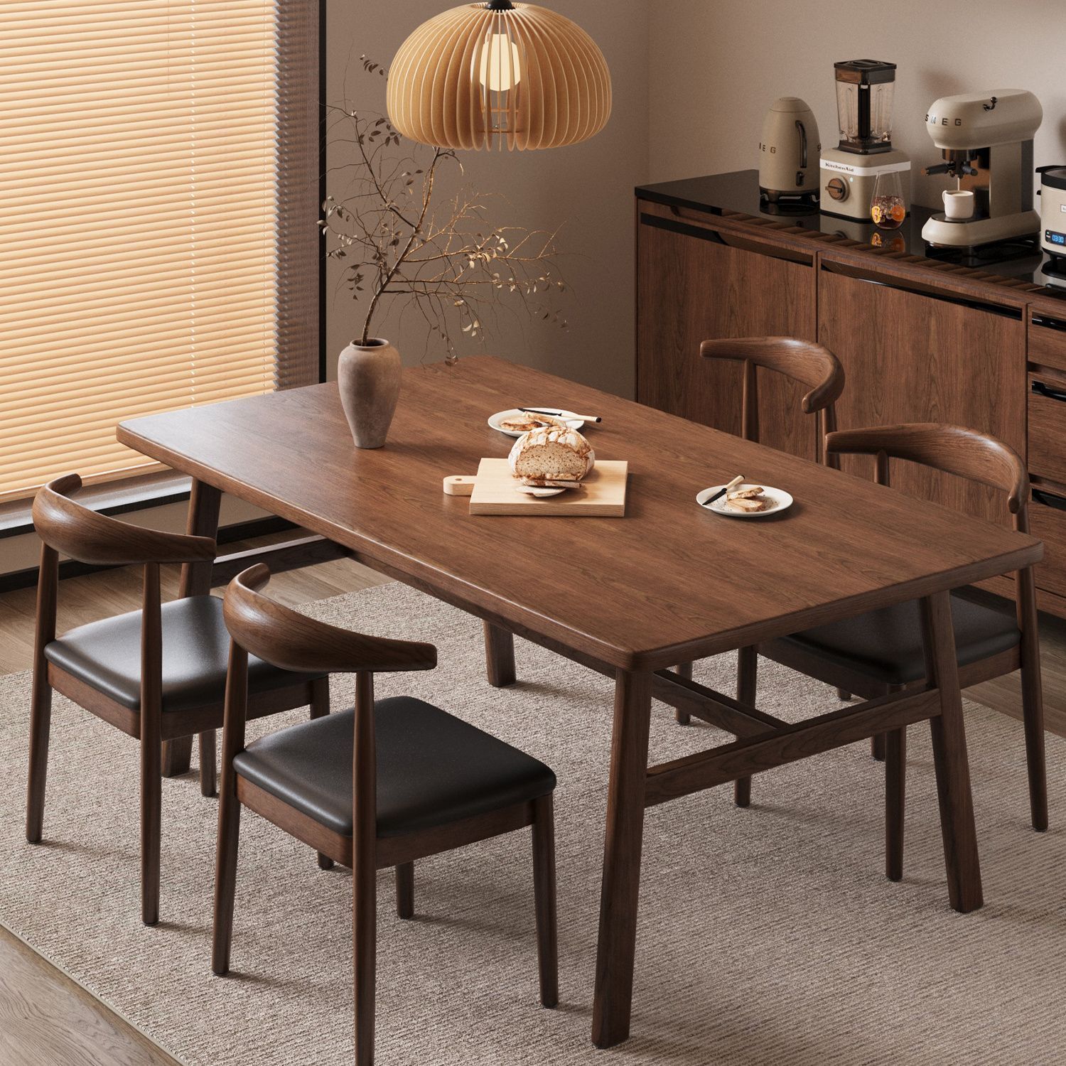 Dining Table for Home Small Apartment Modern Simple Light Luxury Rectangular Dining Table and Chair Combination Leisure Fast Food Restaurant Commercial Table and Chairs