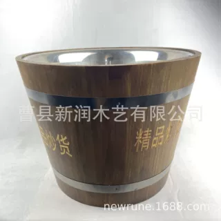 木桶精品炒货冰桶 酒店酒吧专用实木冰桶 木制镀锌内胆冰桶