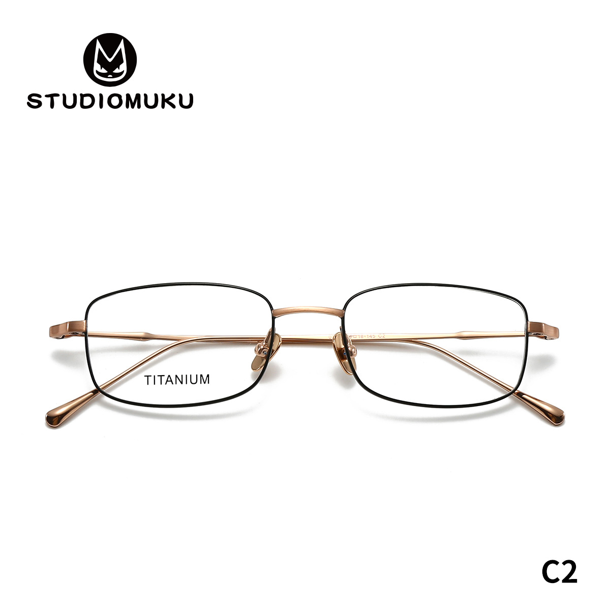 STUDIOMUKU gafas de madera cool diseño único marco retro marco de gafas de negocios cómodo marco de gafas cuadradas