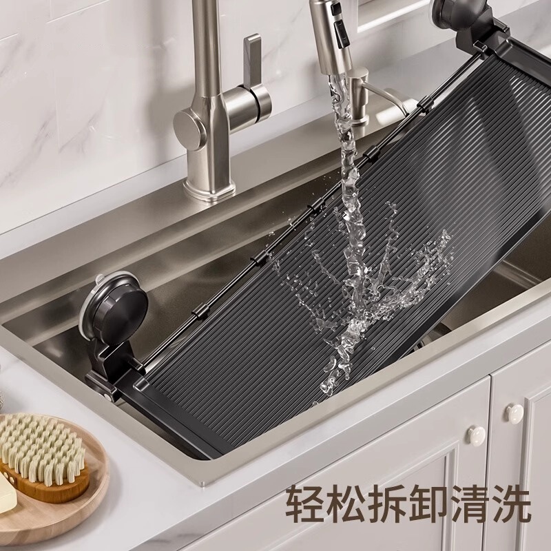 2025新款吸盘厨房备菜置物配菜盘多功能壁挂可叠纳免打孔放调料菜|undefined