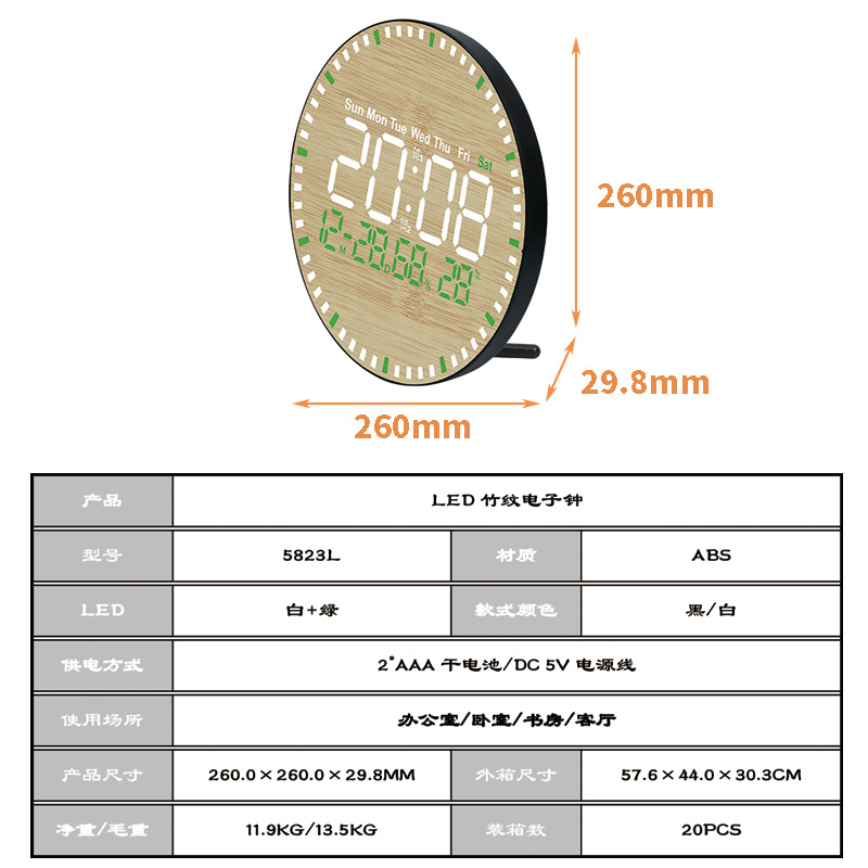 ����Ԥ���羳̨���������¶�ʪ�ȹ������Ӽ�Լ���Ƶ�����LEDʱ��