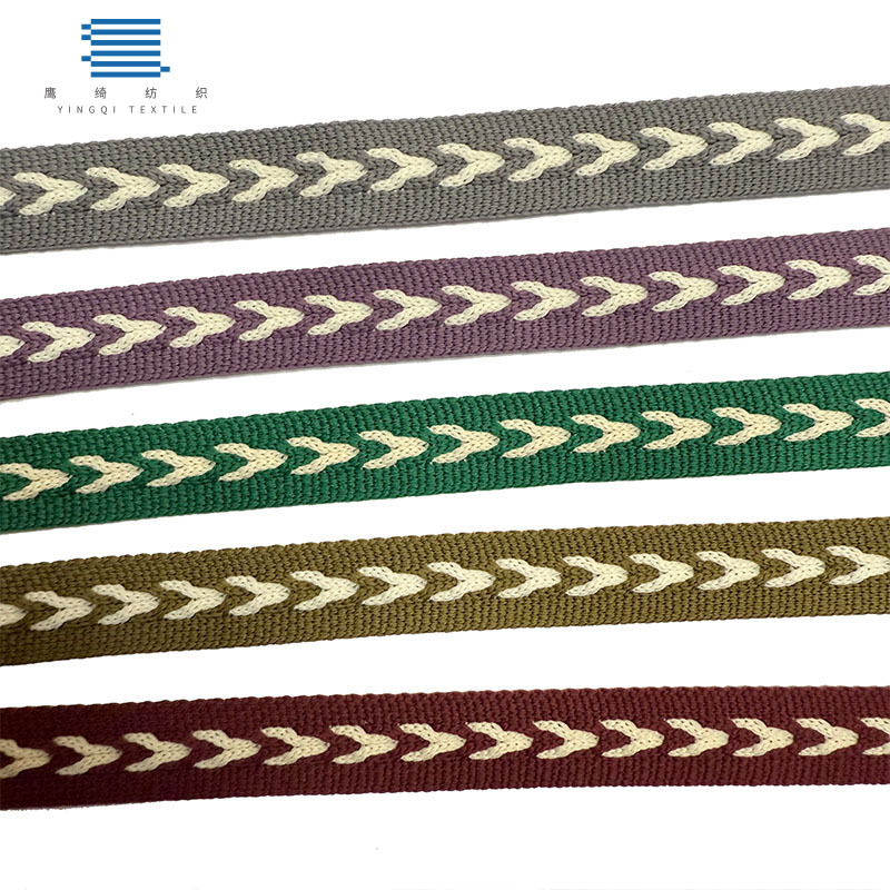 新款提花针织带卫衣运动裤侧边织带罗纹针织带休闲服装辅料批发