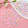 Acrylic Drip oil letter beads color transparent single beads loose bead signature bead DIY accessories puzzle English beads