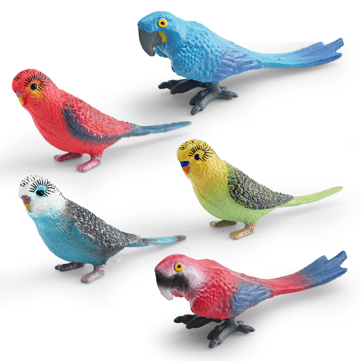 Exportación transfronteriza de simulación de pájaros modelo de papagaios peonía papaio de escritorio decoración estática juguetes