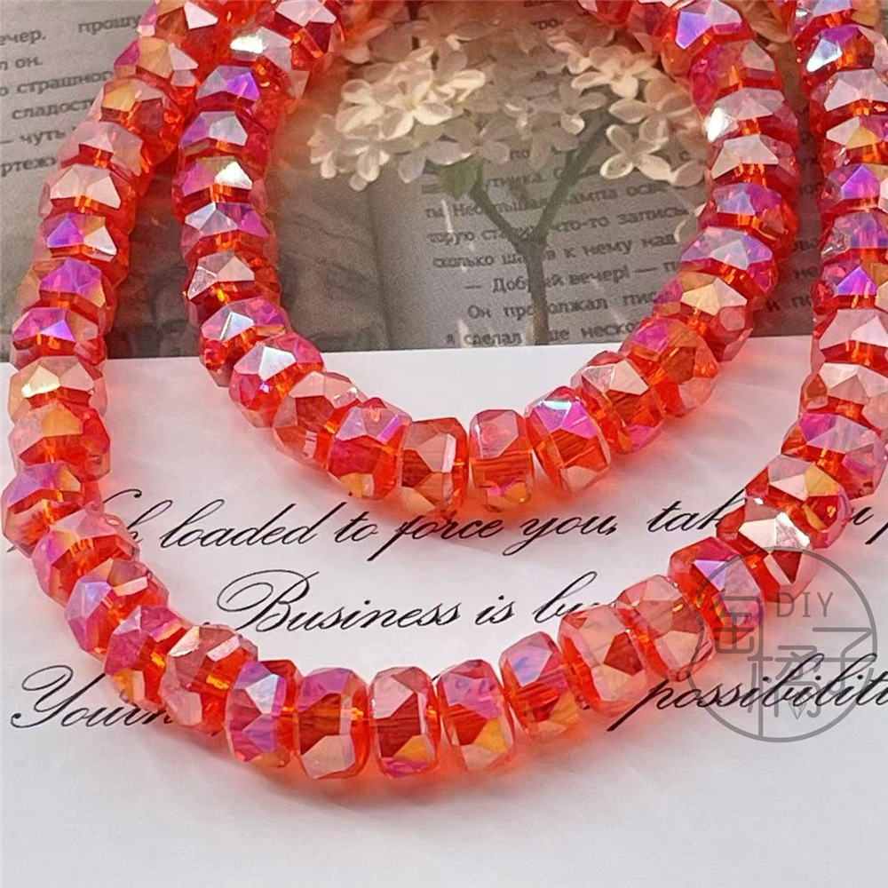 8mm Rainbow Wheel Jingjing Diy Jewelry Este embrión Vidrio Cristal Jewelry Pulsera Collar Moda Jewelry Accesorios dispersos