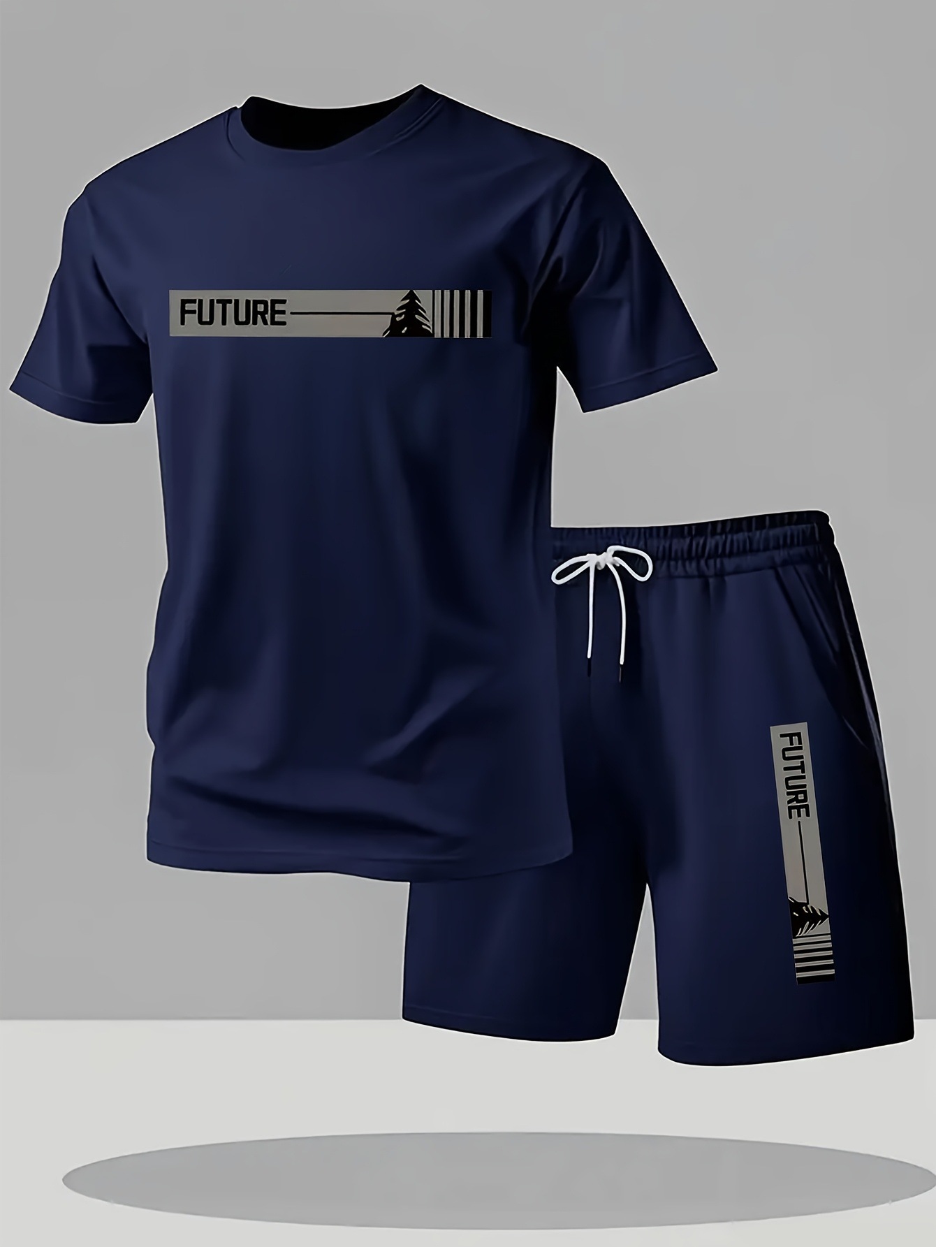 Men's Casual Sports T-Shirt Set Quick Drying Breathable Polyester Mesh Sweat Wicking Comfortable Soft Short Sleeve_viptrois.com