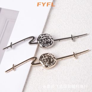 Fashionable Simple One-character Buckle Metal Magnetic Disc Buckle Coat Coat Suit Suit Buckle Decorative Buckle Luggage Accessories