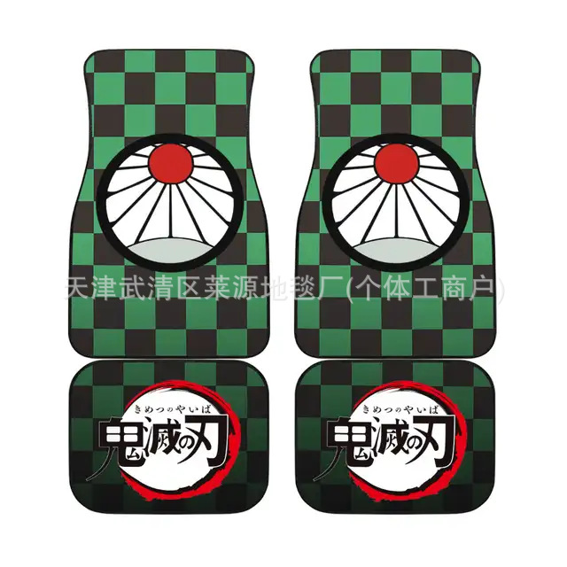 Cross-border TEMU new Japanese-style crystal velvet foot mat dirt-resistant wear-resistant easy-to-care car mat four-piece in stock