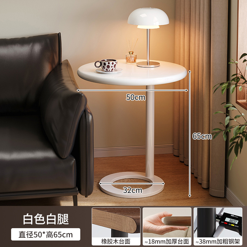 Sofá de madera, tabla lateral, sala de estar para el hogar 2024 nuevo estilo medieval, mesa de té redonda, mesa pequeña