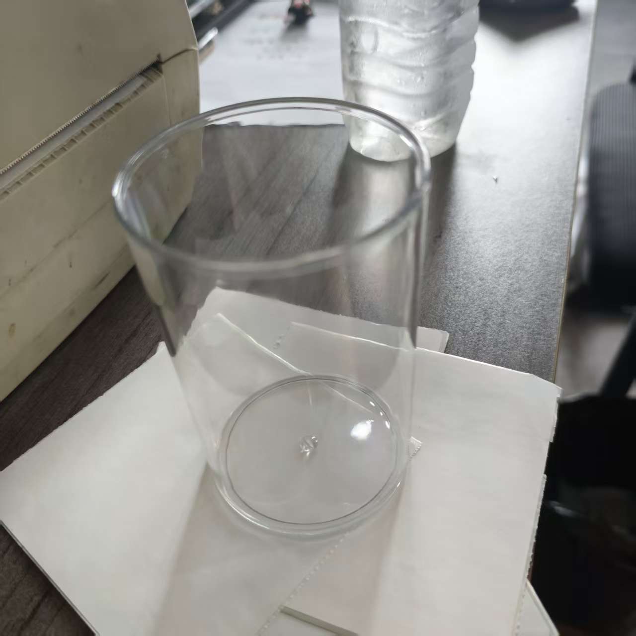 Caja de almacenamiento de archivos de oficina transparente rectangular escritorio escritorio dormitorio papelería estante de almacenamiento de gran capacidad