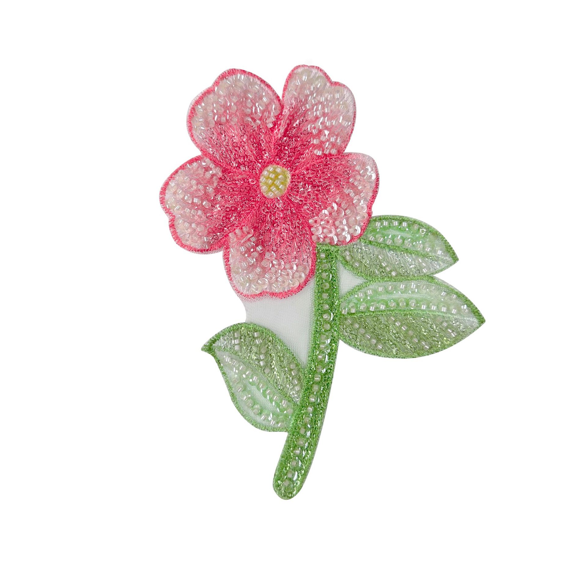 Malla, flores, flores, tela, pegatinas, cuentas, apliques, decoración, camisa, vestido, equipaje, accesorios de bordado frescos pequeños