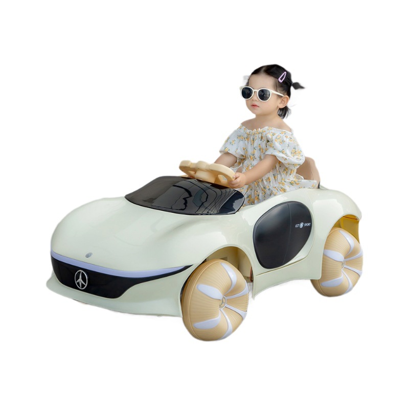 Nuevo coche eléctrico para niños, coche de cuatro ruedas con control remoto, puede ser un coche de juguete para niños y niñas de 1-3 a 5 años