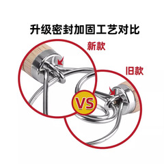 Oak handle flour mixer Danish dough mixer stick baking tools stainless steel coil egg beater powder beater