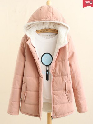 2023 otoño e invierno nuevo estilo coreano engrosado abrigo de algodón acolchado con capucha abrigo de pan de manga larga abrigo de algodón acolchado estilo universitario image 2