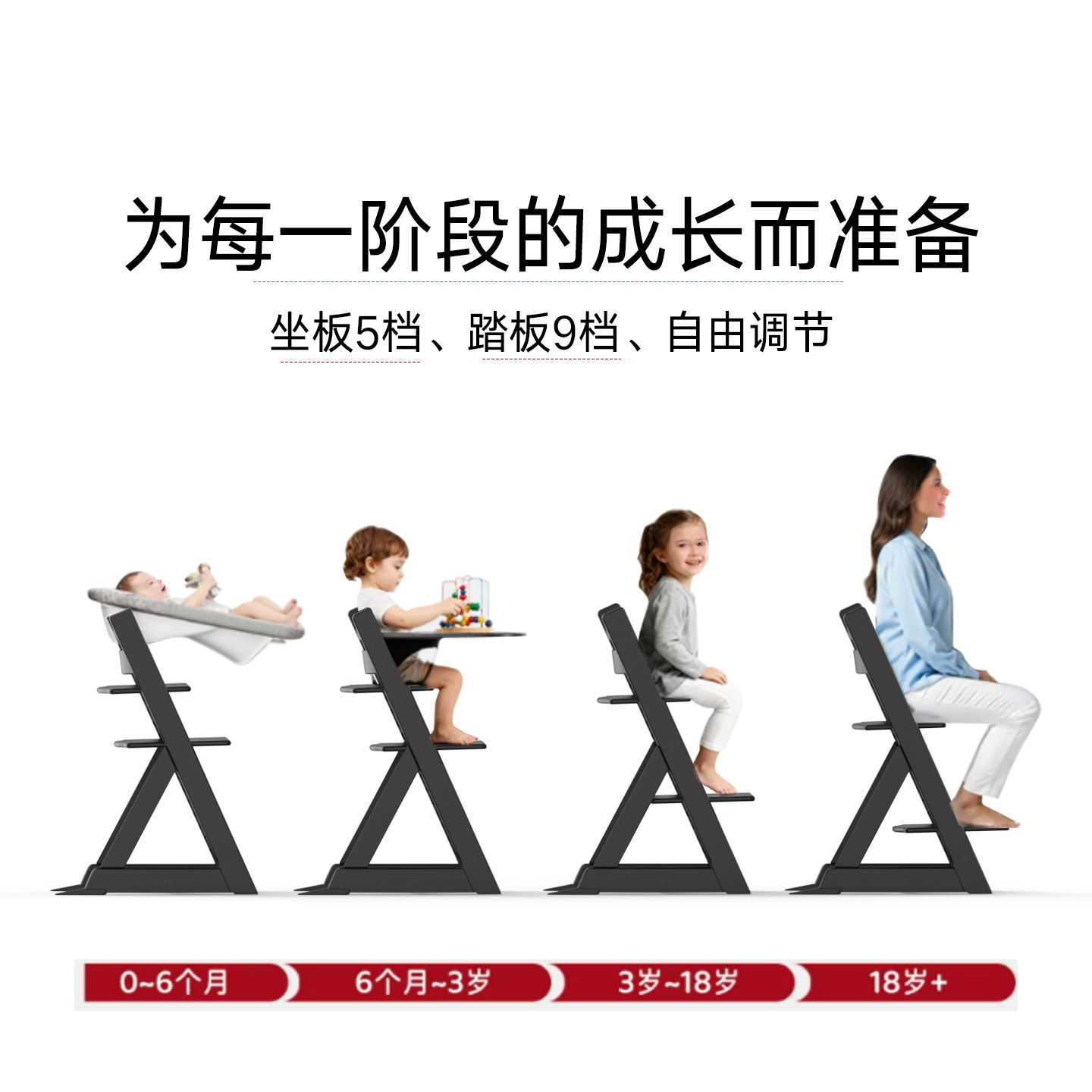 儿童餐椅儿童成长椅宝宝餐椅婴儿餐椅宝宝椅家用实木学习椅幼儿