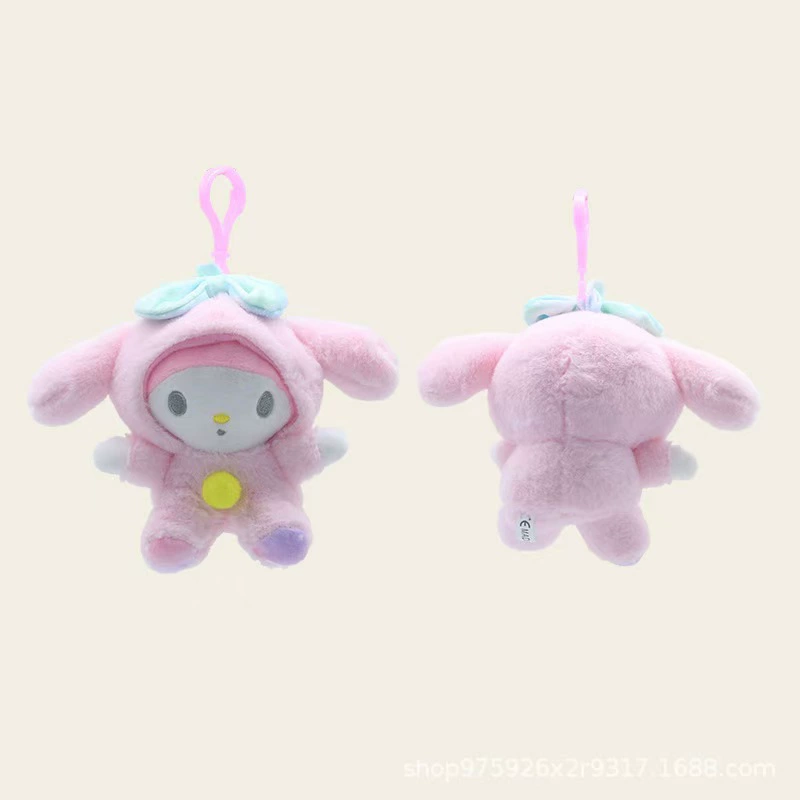 [日系星星月亮三丽鸥毛绒挂件sanrio变装库洛米美乐蒂玉桂狗公仔挂]