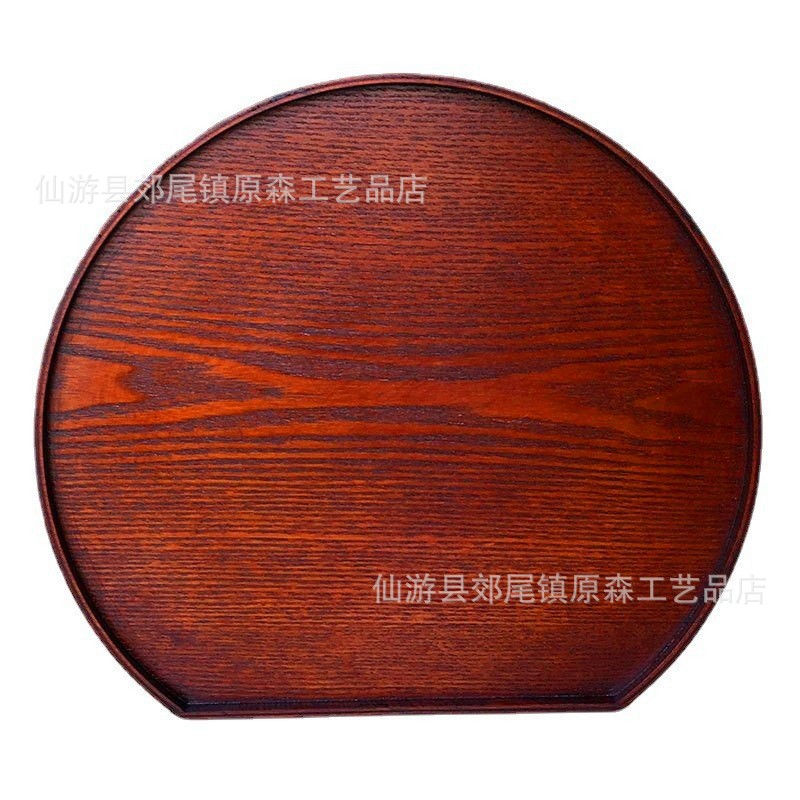 Estilo ins plato de cena bandeja de madera semicírculo té japonés bandeja plato de almacenamiento postre plato de merienda media luna vajilla plato de madera