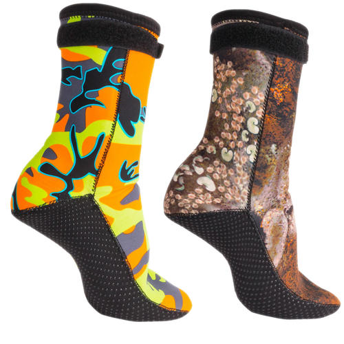 Snorkeling equipment 3mm non-slip camouflage diving socks diving shoes winter swimming socks adults and children snorkeling socks beach socks