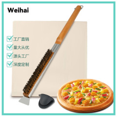 现货披萨清洁椰棕刷木柄披萨钢丝刷厨房清洁工具烤架台刷披萨刷