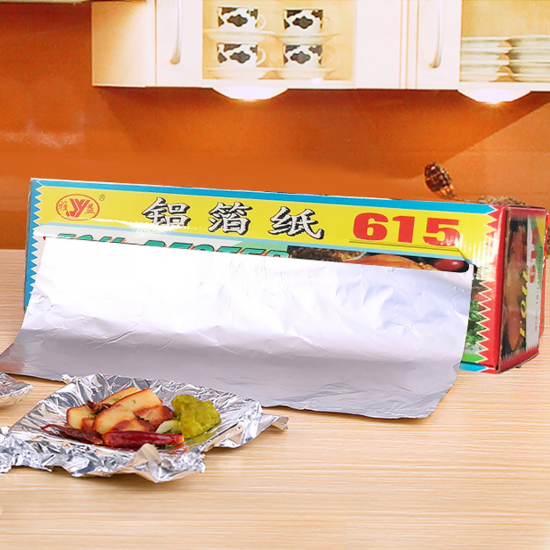 [direct deal]tinfoil 615 Fresh keeping Foil paper thickening big roll Fresh keeping barbecue grill tinfoil Flower armor tinfoil